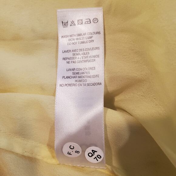 ASOS Yellow Floral Maxi Dress with Back V Cut Sz 6 - Picture 11 of 12